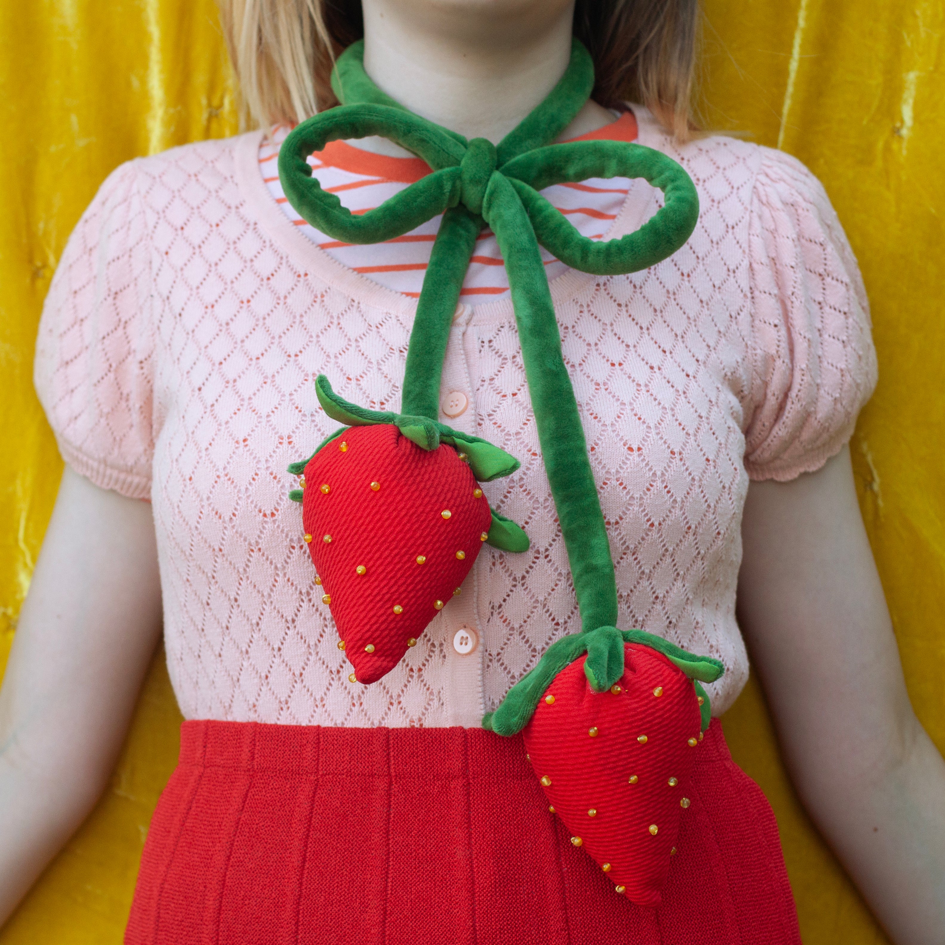 Jumbo strawberry bow tie!