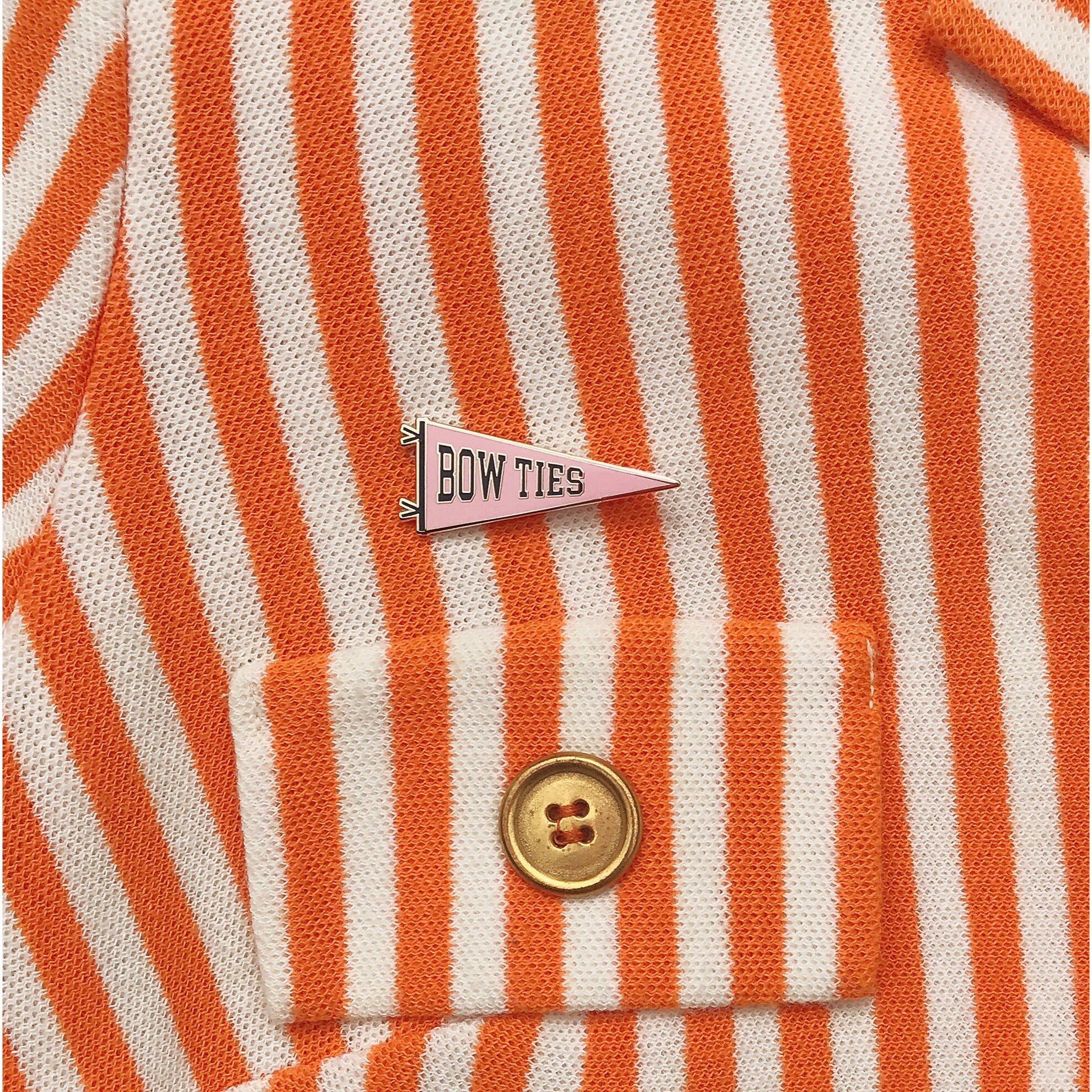 Bow Ties pennant enamel pin!