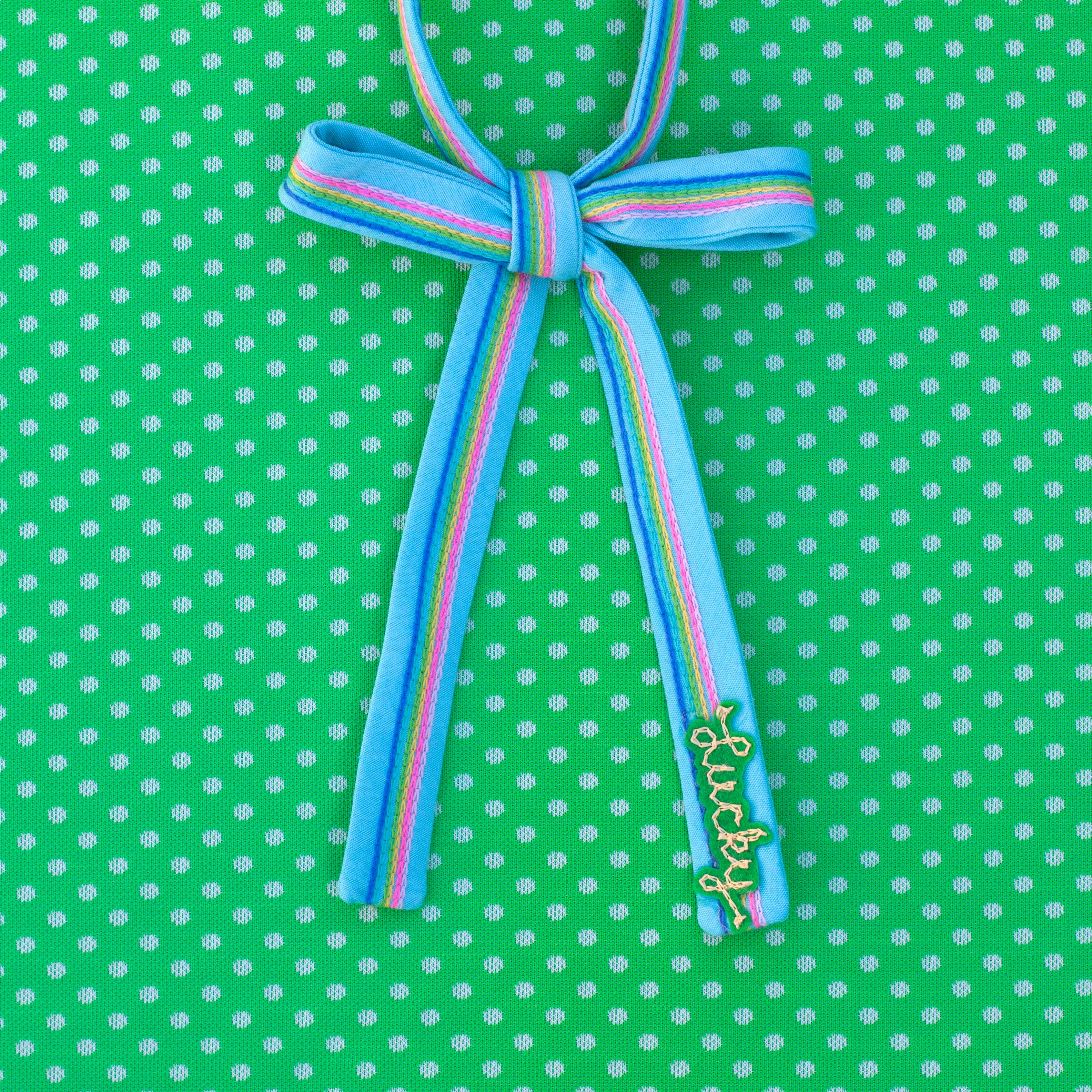 Lucky rainbow bow tie